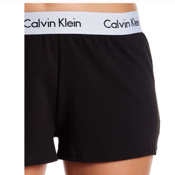 SET Calvin Klein Tank & Shorts pj Pajama Sleep Set in Black & Metallic Gold NWT - Picture 2 of 7